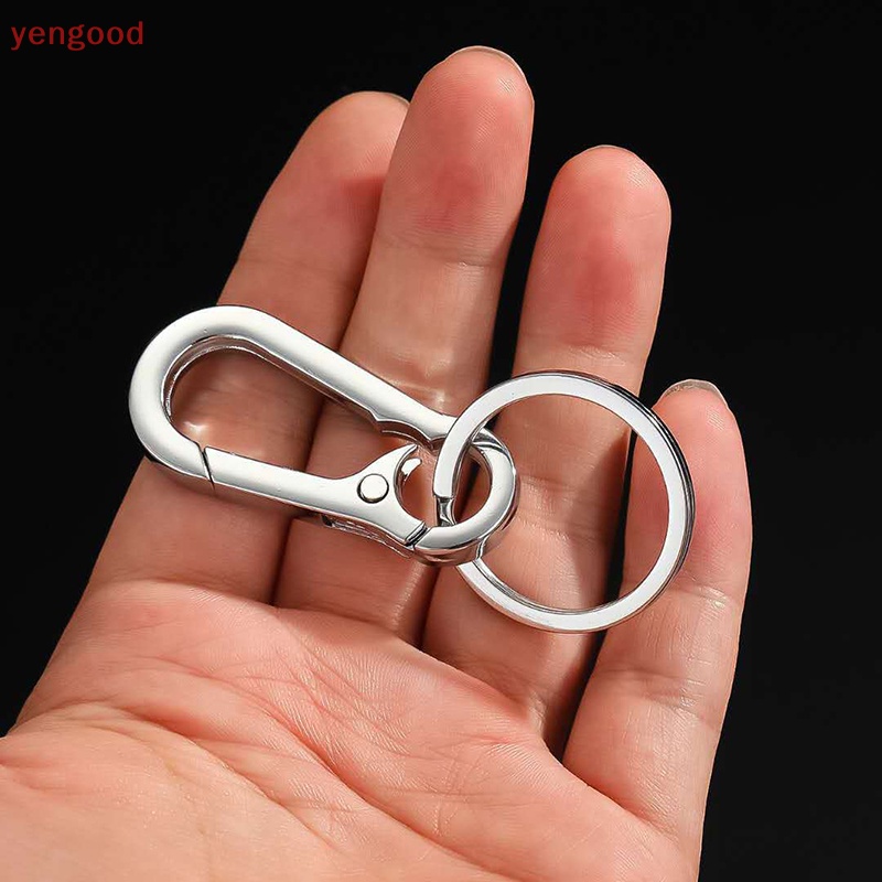Móc Khóa Hình Móng Ngựa Bằng Thép Không Gỉ Chống Thất Lạc Thời Trang Cho Nam