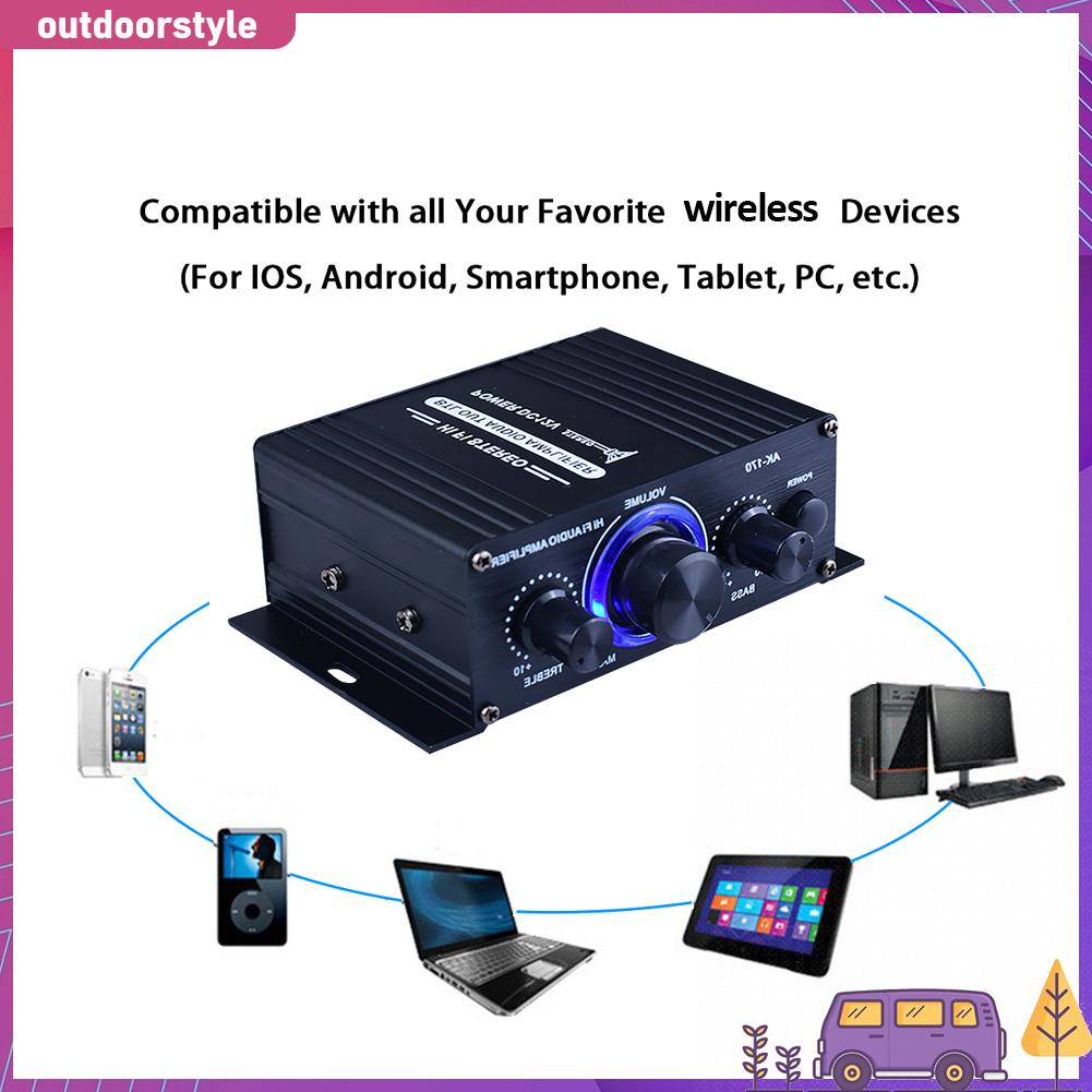 Bộ Khuếch Đại Âm Thanh hifi ak-170 200w + 200w Hai Kênh Chất Lượng Cao