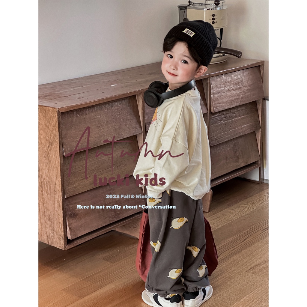 Set Đồ Thể Thao Hai Món Phong Cách Hàn Quốc Mới Mùa Xuân Thu 2023 Cho Bé Trai