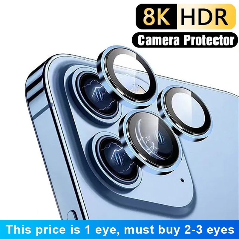 Kính Cường Lực Bảo Vệ Camera Ống Kính Máy Ảnh HD Cao Cấp Cho iPhone 11 12 13 14 15 16 17 Pro Max 16e Air / 14 15 16 Plus / 13 mini