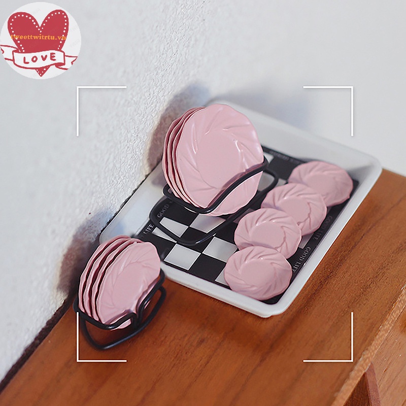 Tri set 4 Món Chén Đĩa 1: 6 / 1: 12 Phong Cách Bắc Âu Trang Trí Nhà Búp Bê vn