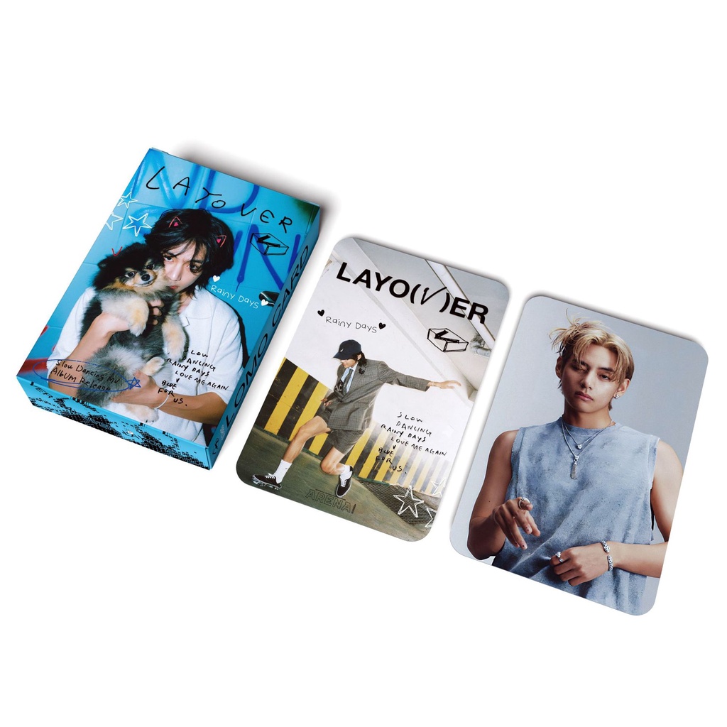 KPOP BTS V Solo Album Layover Photocard Lomo Card Postcard 55pcs/box