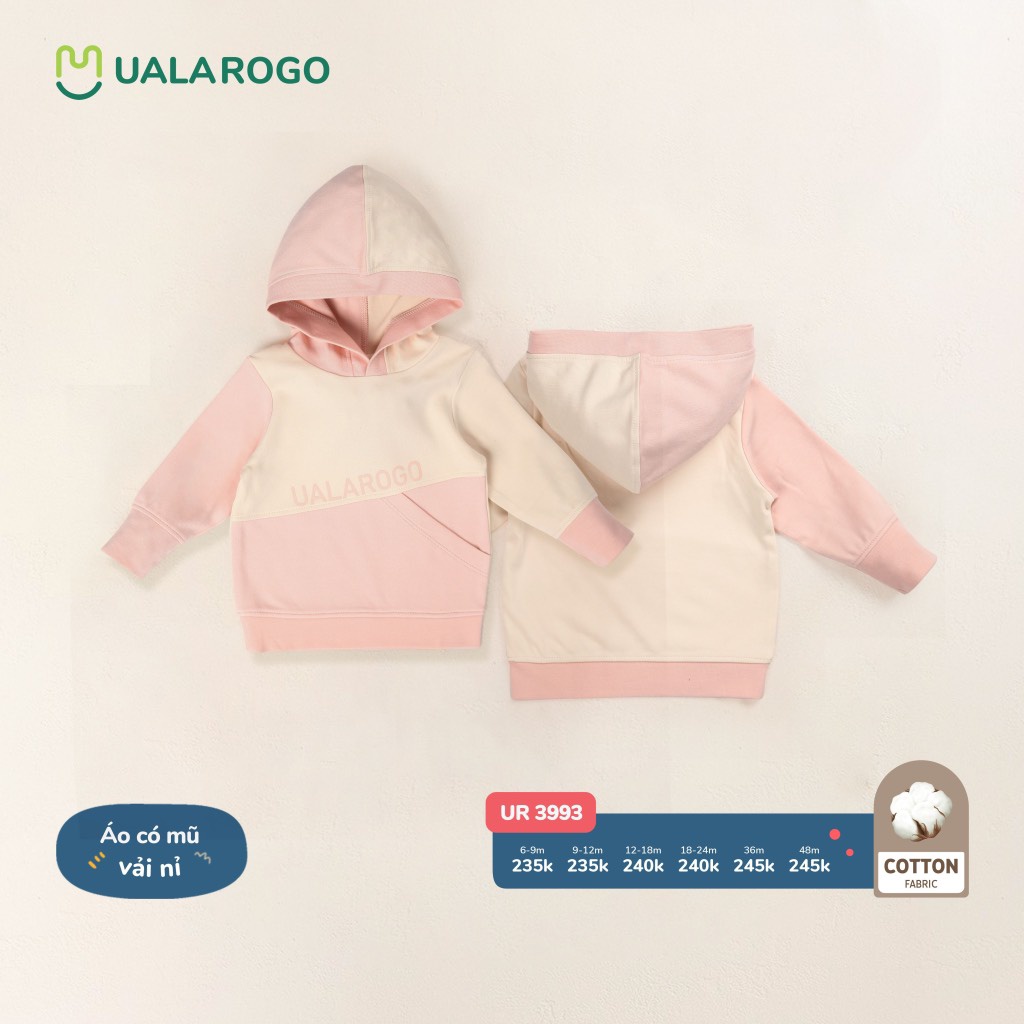 Áo Hoodie Ualarogo dài tay cho bé trai bé gái
