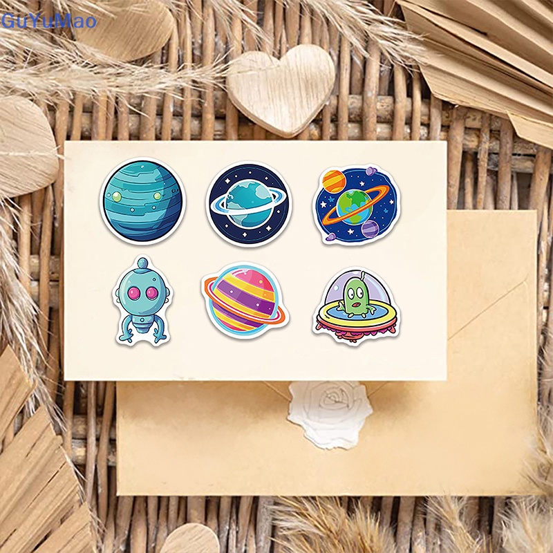 Set 50 Miếng Dán Hình Hành Tinh Vũ Trụ Hoạt Hình graffiti Trang Trí Xe Hơi Ghi Ta laptop Nhật Ký diy prta