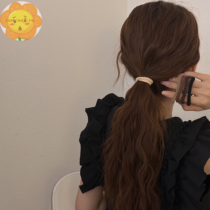 Vastji Dây Buộc Tóc Cao Su Co Giãn Tốt Thiết Kế Đơn Giản Thời Trang Cho Nữ vn