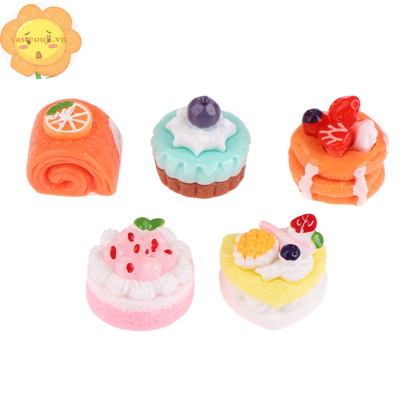 Vastji Set 5 Bánh Tráng Miệng Đồ Chơi Cho Nhà Búp Bê vn