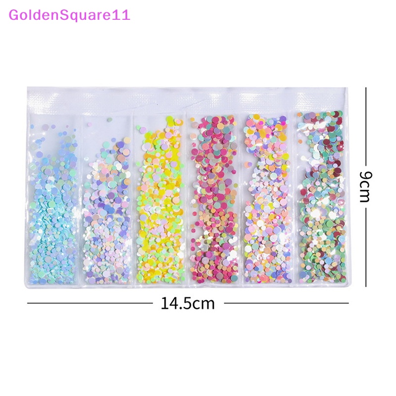 Túi 6 Ngăn Đựng Hạt Kim Sa Nhiều Màu Trang Trí Móng Tay Nghệ Thuật vn