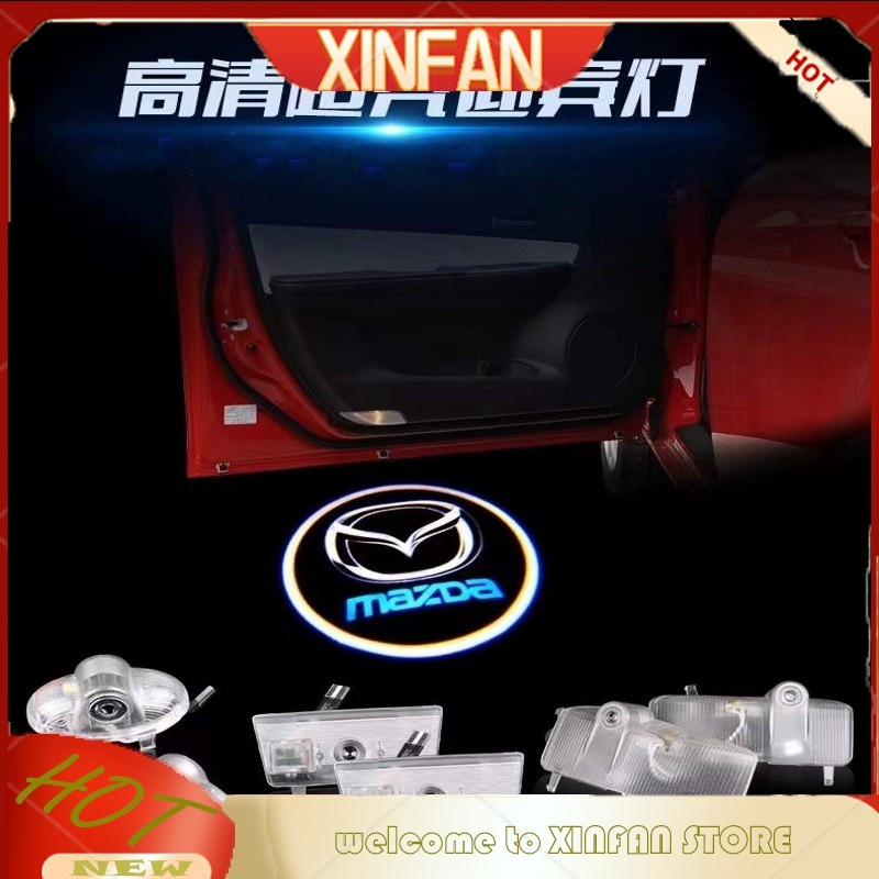 Set 2 Đèn led laser Chiếu logo Trang Trí Cửa Xe Hơi mazda Ateenza 6 8 mazda6 rx8 cx-9 cx9 ruiyi mazd