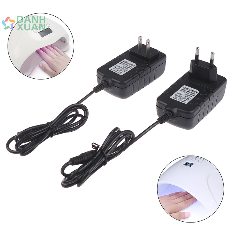 {Danh Xuan} 1 bộ chuyển đổi nguồn điện 24V 2A cho Máy sấy móng tay đèn Led UV dụng cụ làm móng nghệ thuật Mới