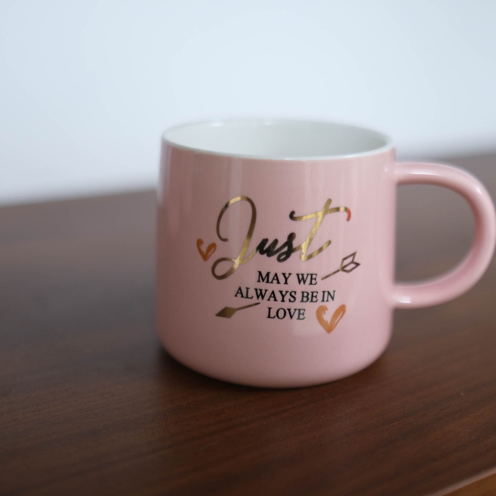 Ly sứ màu hông tình yêu - love 400ml