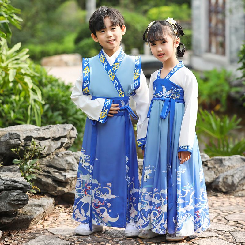 Bộ Đồ Hán Phục 2 Món Phong Cách Trung Hoa Mới Cho Bé