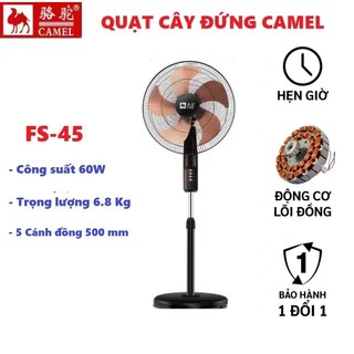 Quạt cây đứng camel fs-40/ fs-45y mới 5 cánh đồng siêu mát, âm thanh thút thít