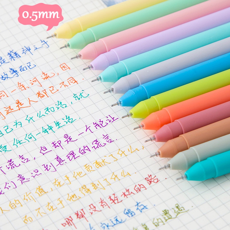 Hộp 5 Bút Bi Ngòi 0.5mm Nhiều Màu Dễ Thương