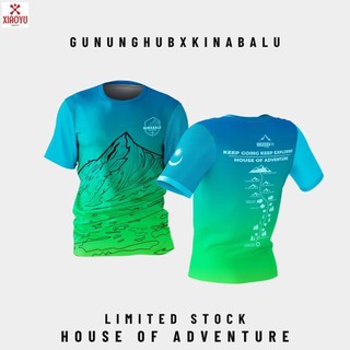 Áo thun dòng Kinabalu mt  Áo khô nhanh cho các hoạt động ngoài trời, đi bộ đường dài, cắm trại, thể thao và giải trí