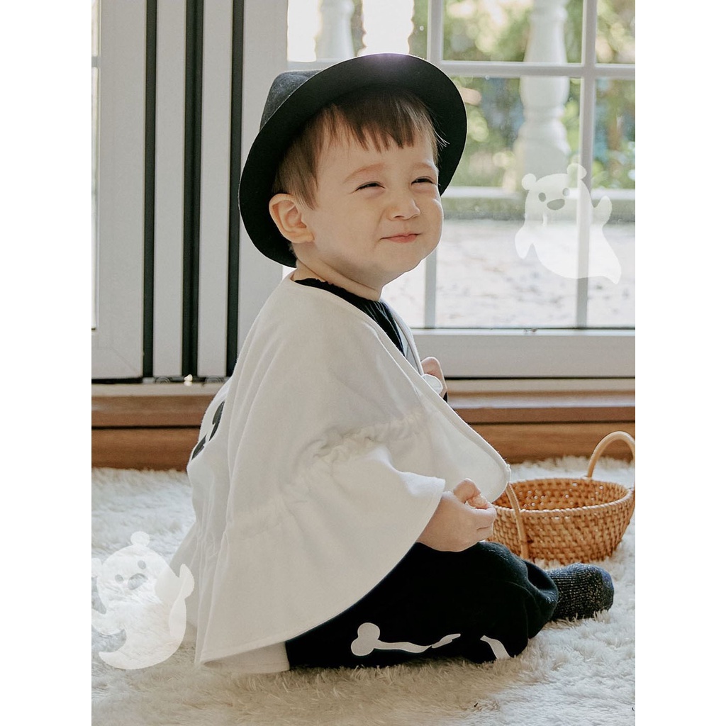 Bộ Đồ Hóa Trang halloween Tay Dài In Hình Bộ Xương Nhỏ Dễ Thương Cho Bé