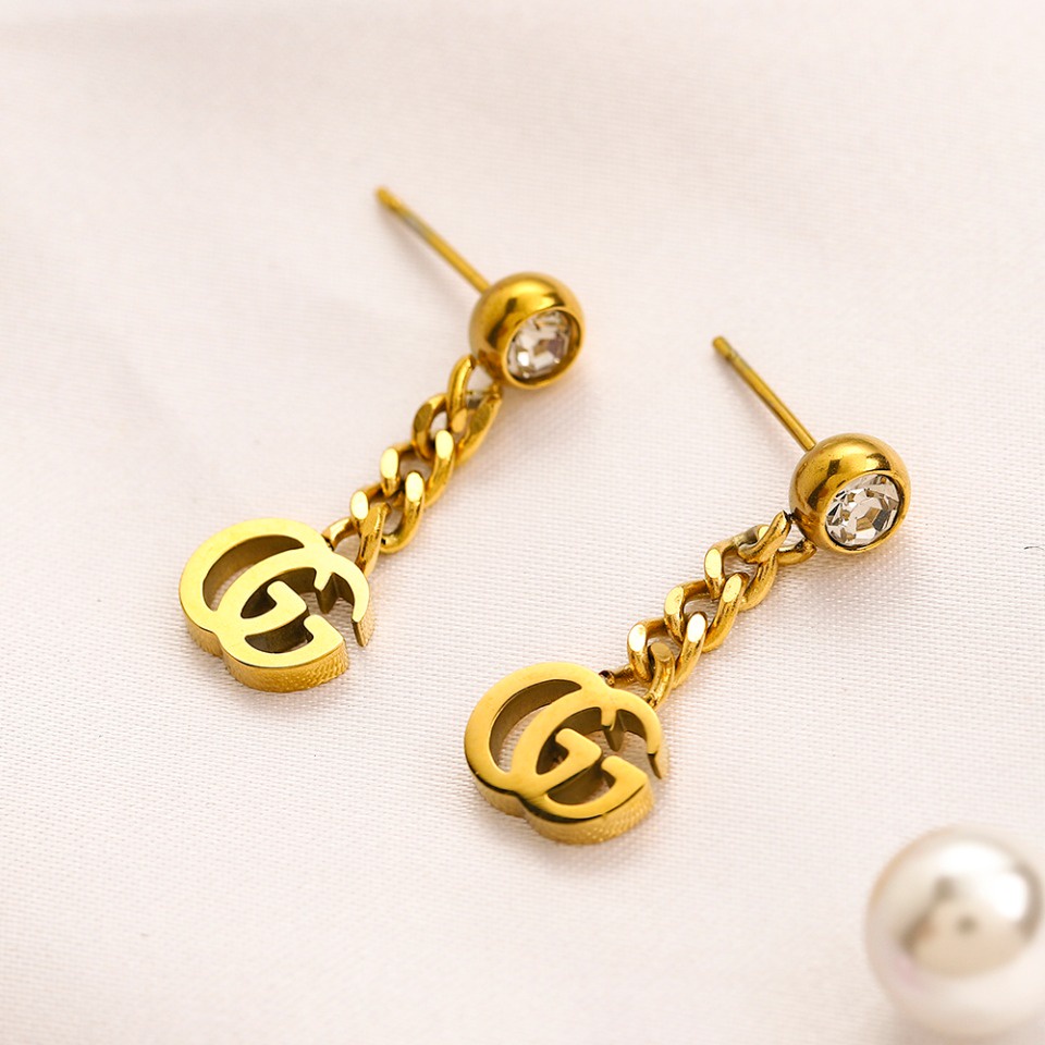 Thời Trang Bông Tai gucci Bằng Thép Titan Cao Cấp
