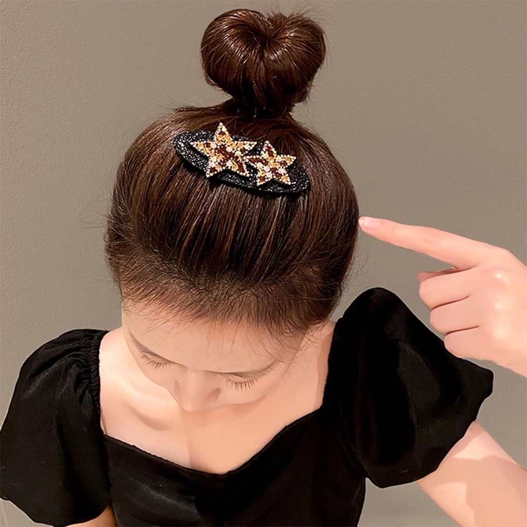 Haimeikang Mới Kẹp Tóc Hình Ngôi Sao Năm Cánh Đính Đá Thời Trang Cho Nữ