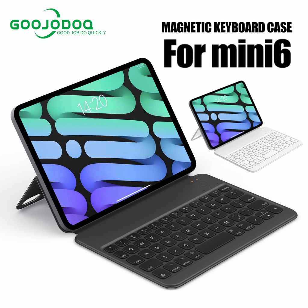 Goojodoq  cho iPad Bàn phím Case Mini 6 với Bàn phím ma thuật Bluetooth không dây có thể tháo rời từ tính