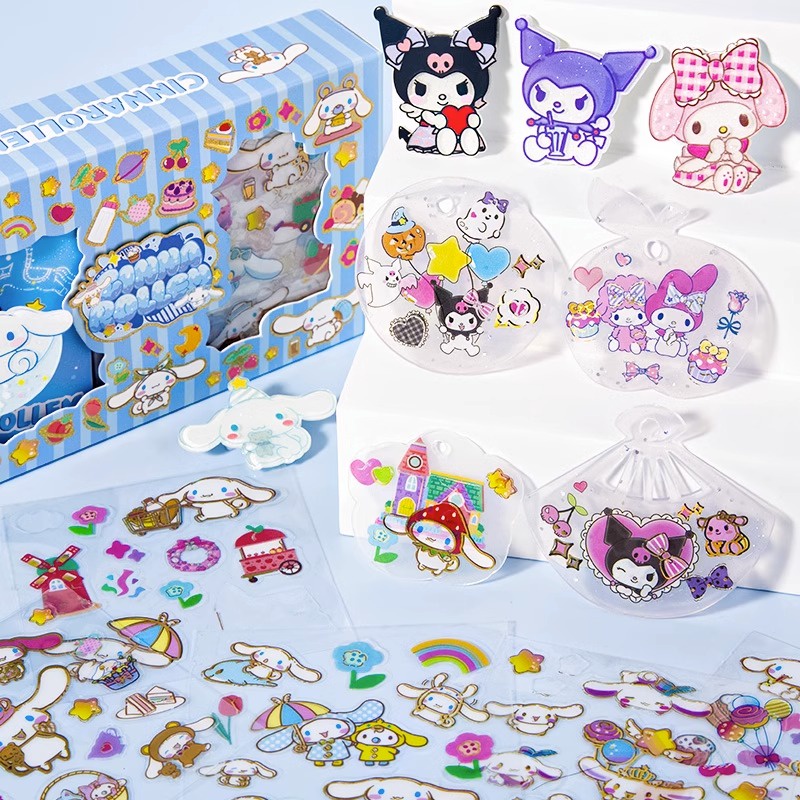Sanrio Bộ Miếng Dán Chống Thấm Nước Họa Tiết Hoạt Hình kuromi cinnamoroll Dễ Thương diy