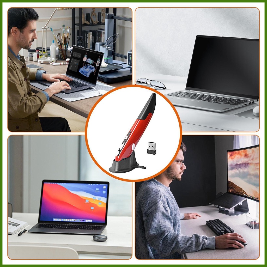 Bút Chuột Không Dây Dạng Đứng 2.4ghz Cho Máy Tính