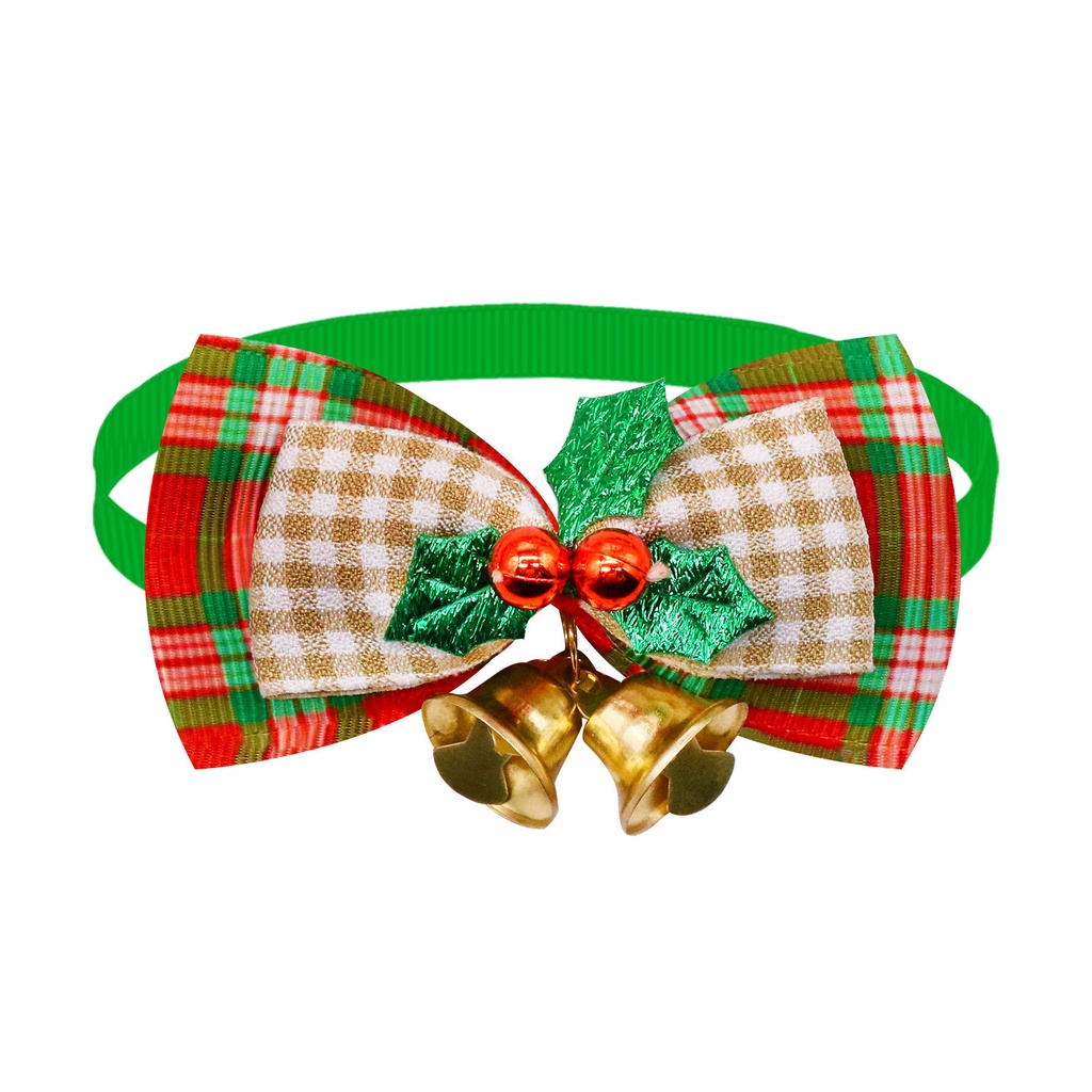 Vòng Cổ HọA TiếT GiáNg Sinh + Nơ ThờI Trang Cho Thú Cưng