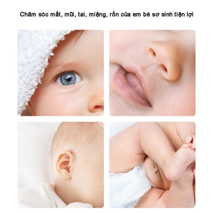 Tăm bông bông tự nhiên cho em bé sơ sinh nhãn hiệu V-Cool