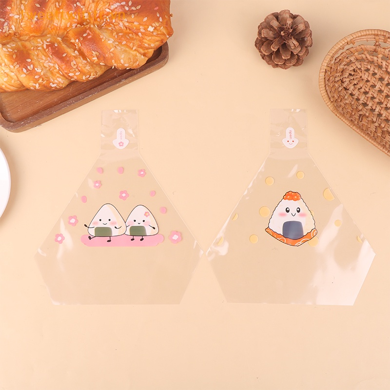 Tri Set 50 Túi Đựng Cơm Nắm Tam Giác Họa Tiết Hoạt Hình Dễ Thương vn