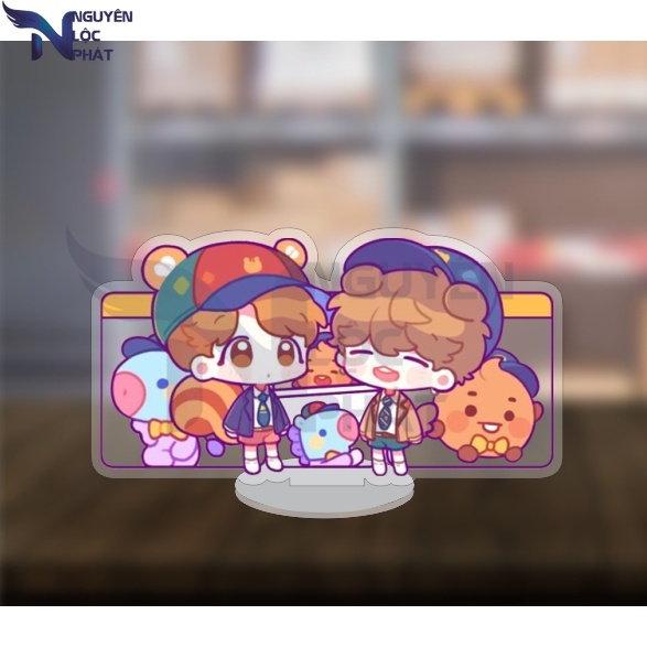 Mô hình standee BTS Chibi dễ thương 5cm/10cm