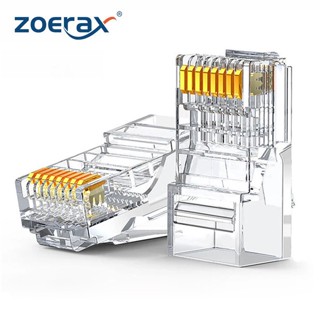 Zoerax cat5e cat6 Mô Đun rj45 Mạ Vàng 50 Lỗ 1.1mm Kết Nối Dây Cáp Internet