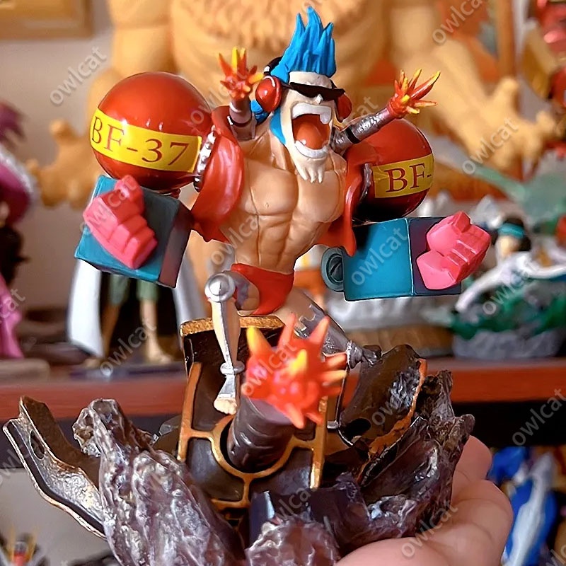 Mô Hình Nhân Vật One Piece Franky  13cm GK Version Straw Hat Pirates Cyborg Iron Man Frankie Battle PVC Figure Packed in Box Model Luffy