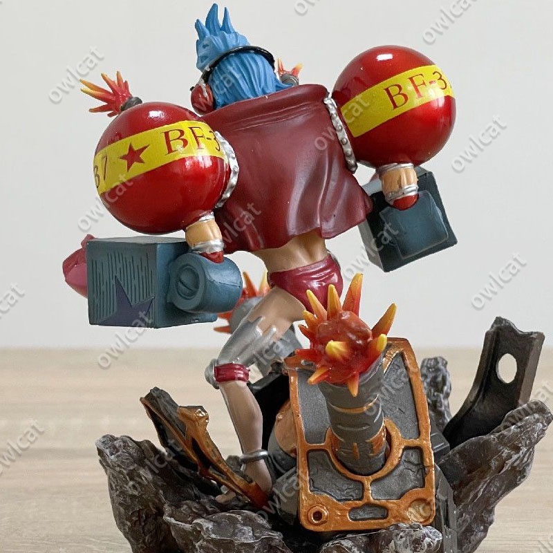 Mô Hình Nhân Vật One Piece Franky  13cm GK Version Straw Hat Pirates Cyborg Iron Man Frankie Battle PVC Figure Packed in Box Model Luffy