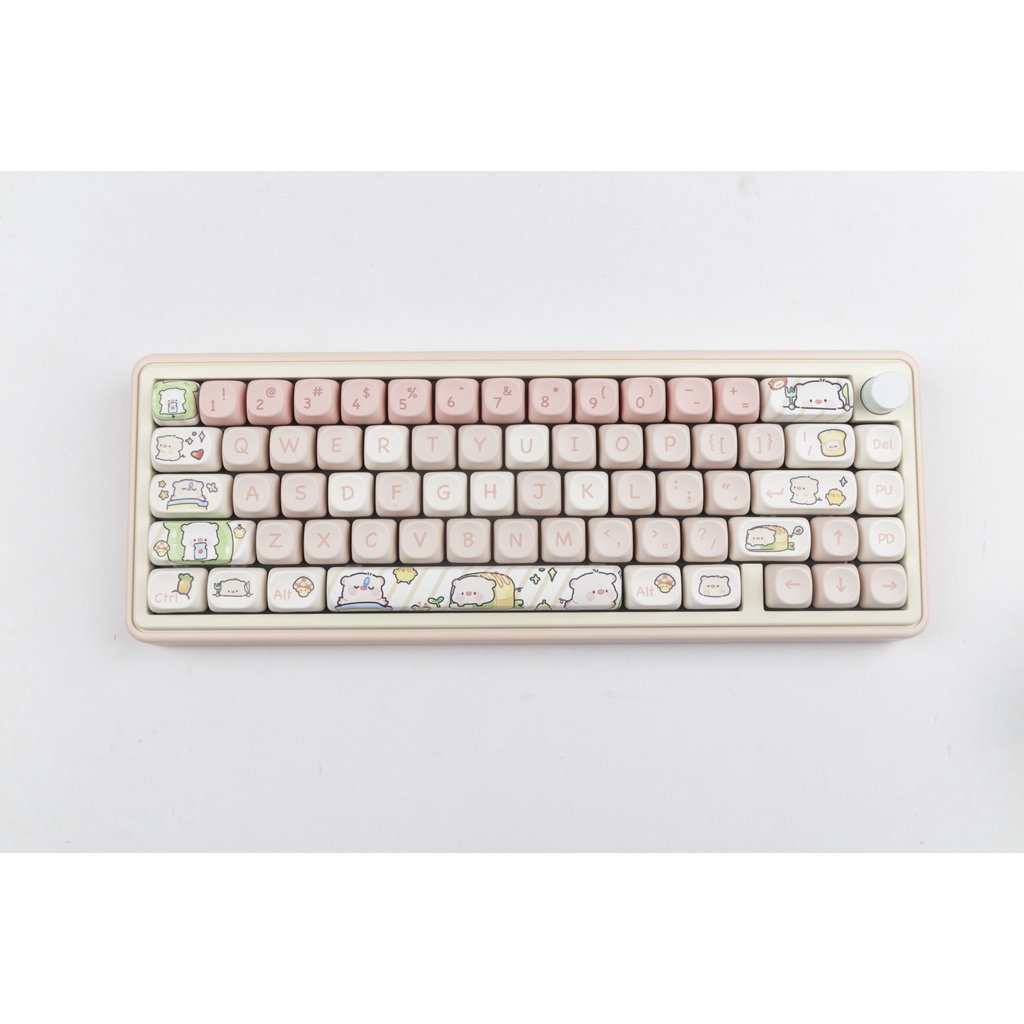 Pink pig Keycaps MOA Profile Bộ Nắp Đậy Bàn Phím Cơ / Phím Cơ Mooa profile Hình Chú Heo Màu Hồng Xinh Xắn