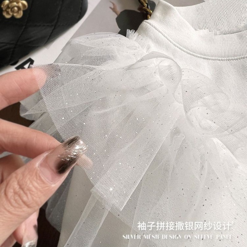 Áo Thun cotton Tay Dài Dáng Ôm Thời Trang Mùa Xuân Xinh Xắn Cho Bé Gái