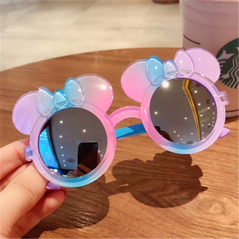 Kính Mát Phân Cực Chống Tia uv Hình Chuột mickey Thời Trang Cho Bé