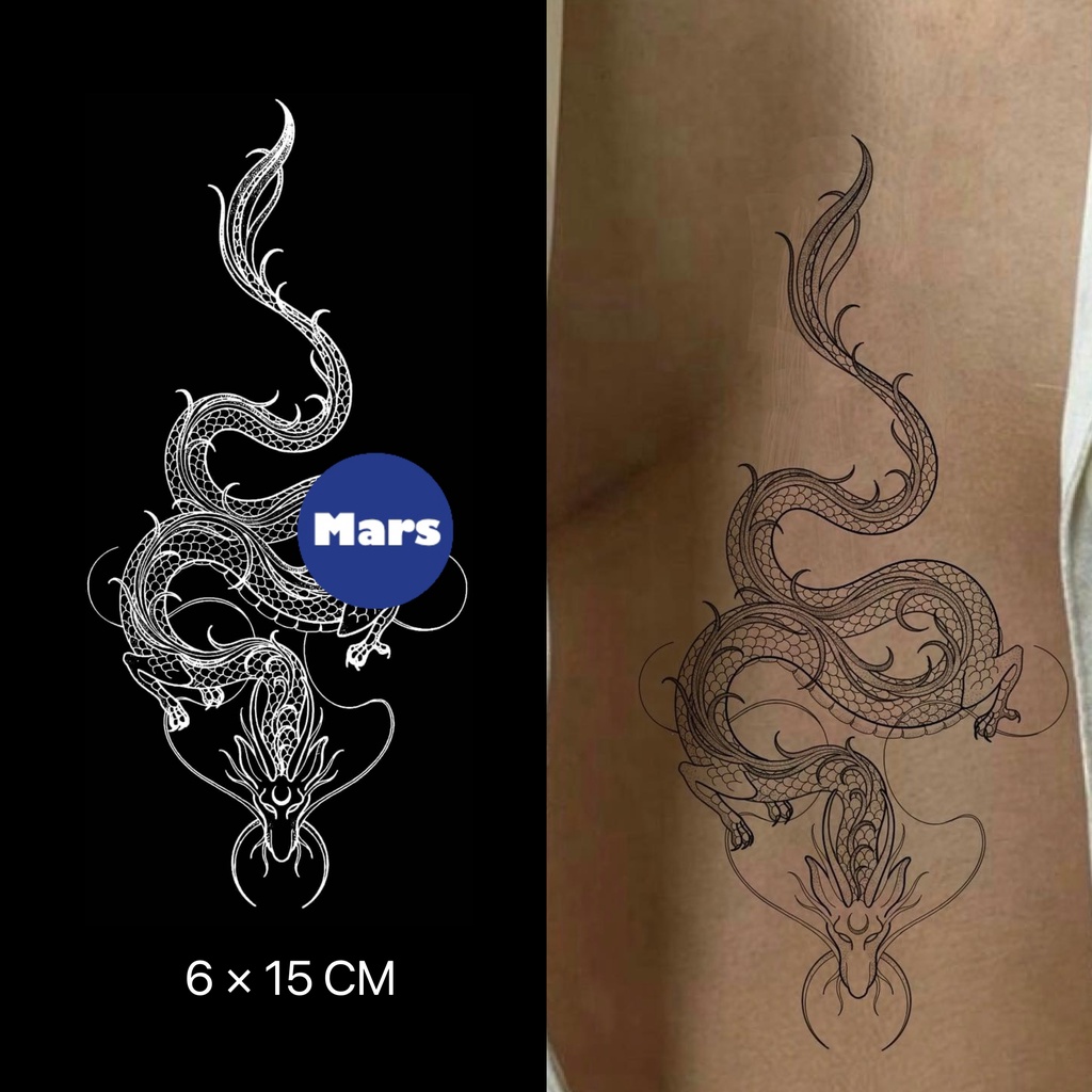 Hình Xăm Dán Hình Rồng d163 2 Tuần Lâu Trôi Kỹ Thuật mars