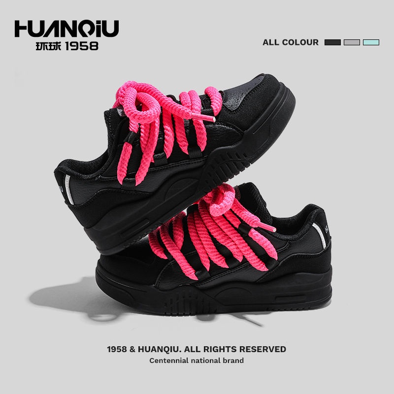 Giày Thể Thao Đế Bánh Mì dopamine 2023 Màu Trắng Phong Cách retro Thông Dụng Cho Cặp Đôi