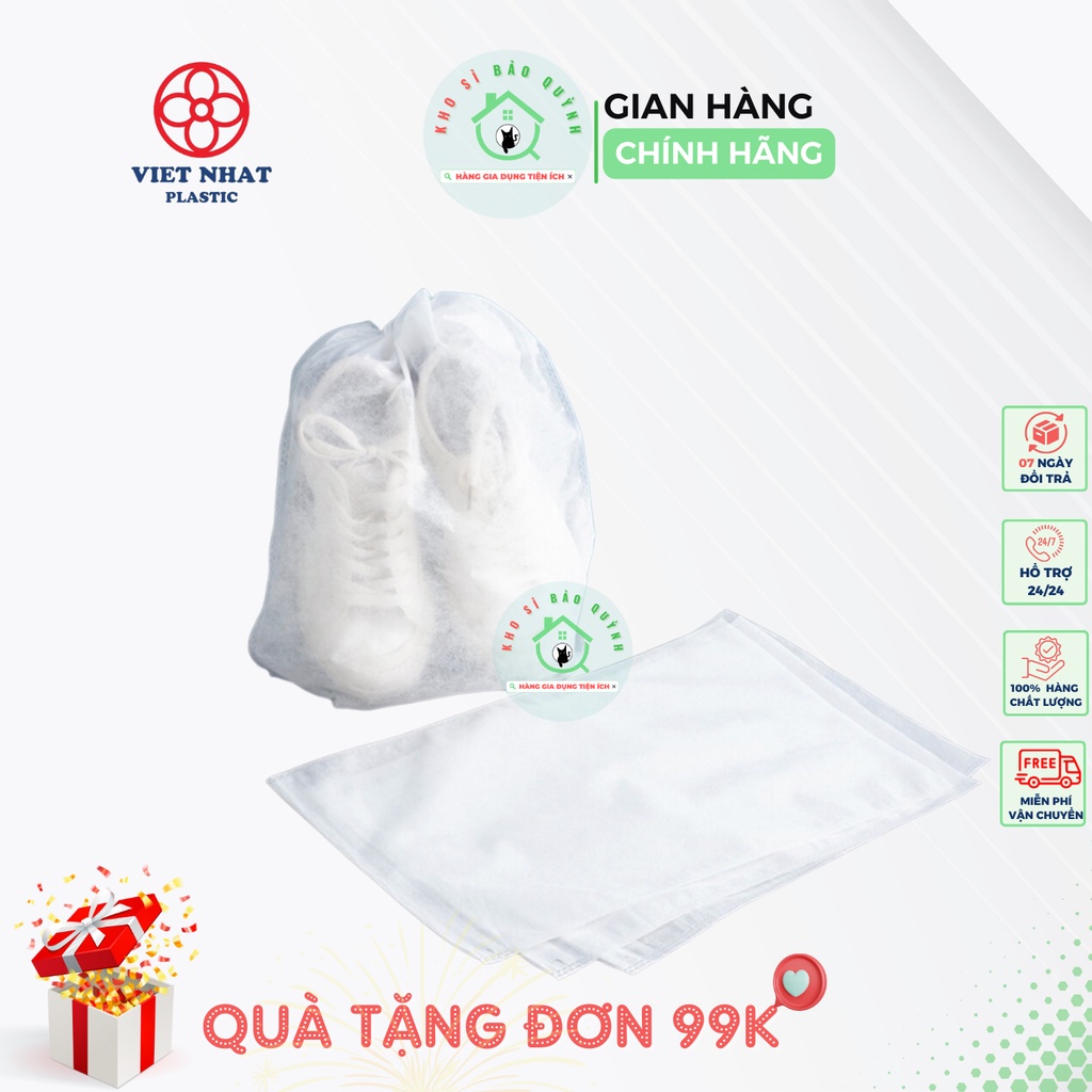 Túi đựng giày vải không dệt đa năng, túi bảo quản giày miệng dây rút  - Bảo Quản Giày Dép Khỏi Bụi, Bẩn