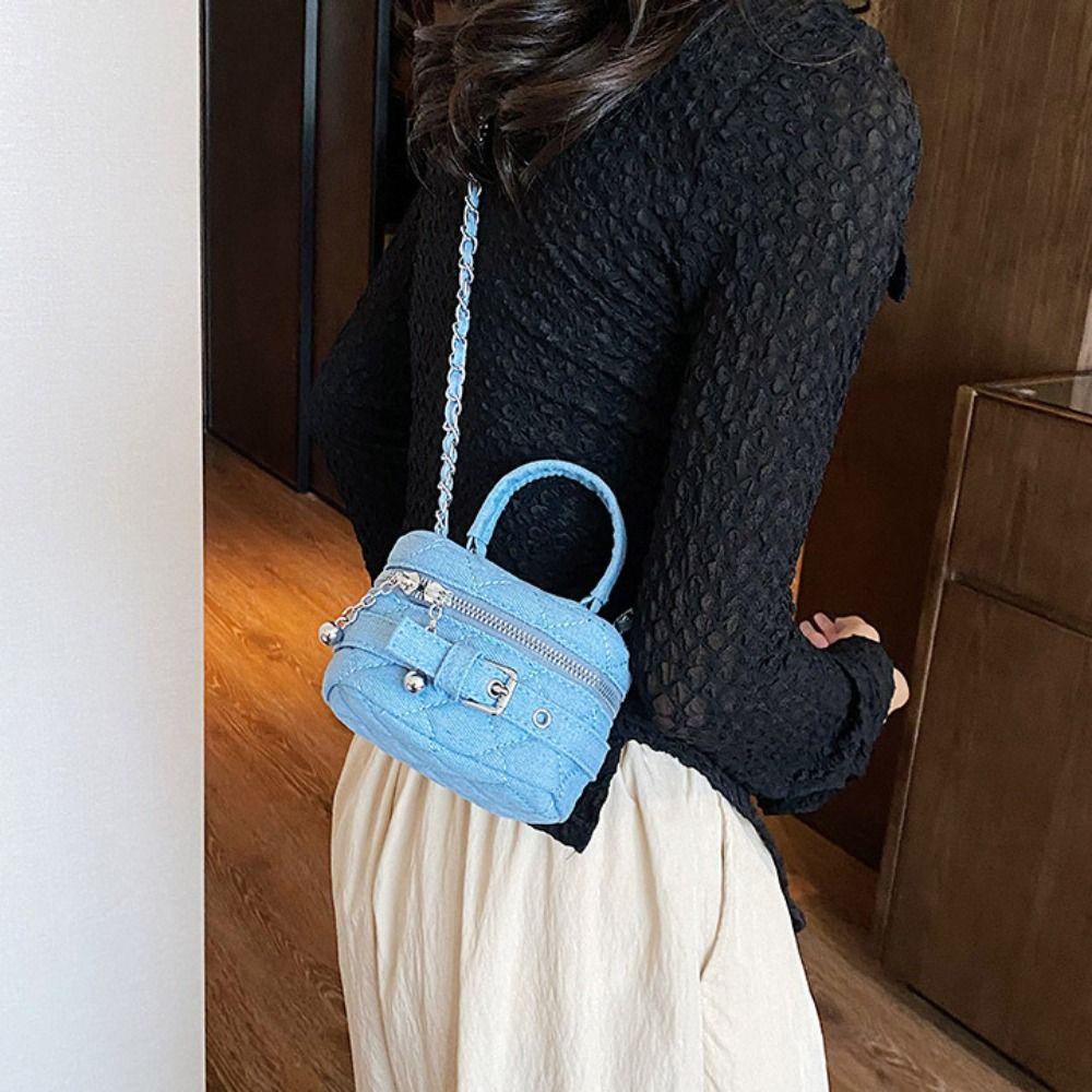 Elmer1 Túi denim Đeo Chéo Vai Nhỏ Xinh Đựng Son Môi / Tiền Xu Thời Trang