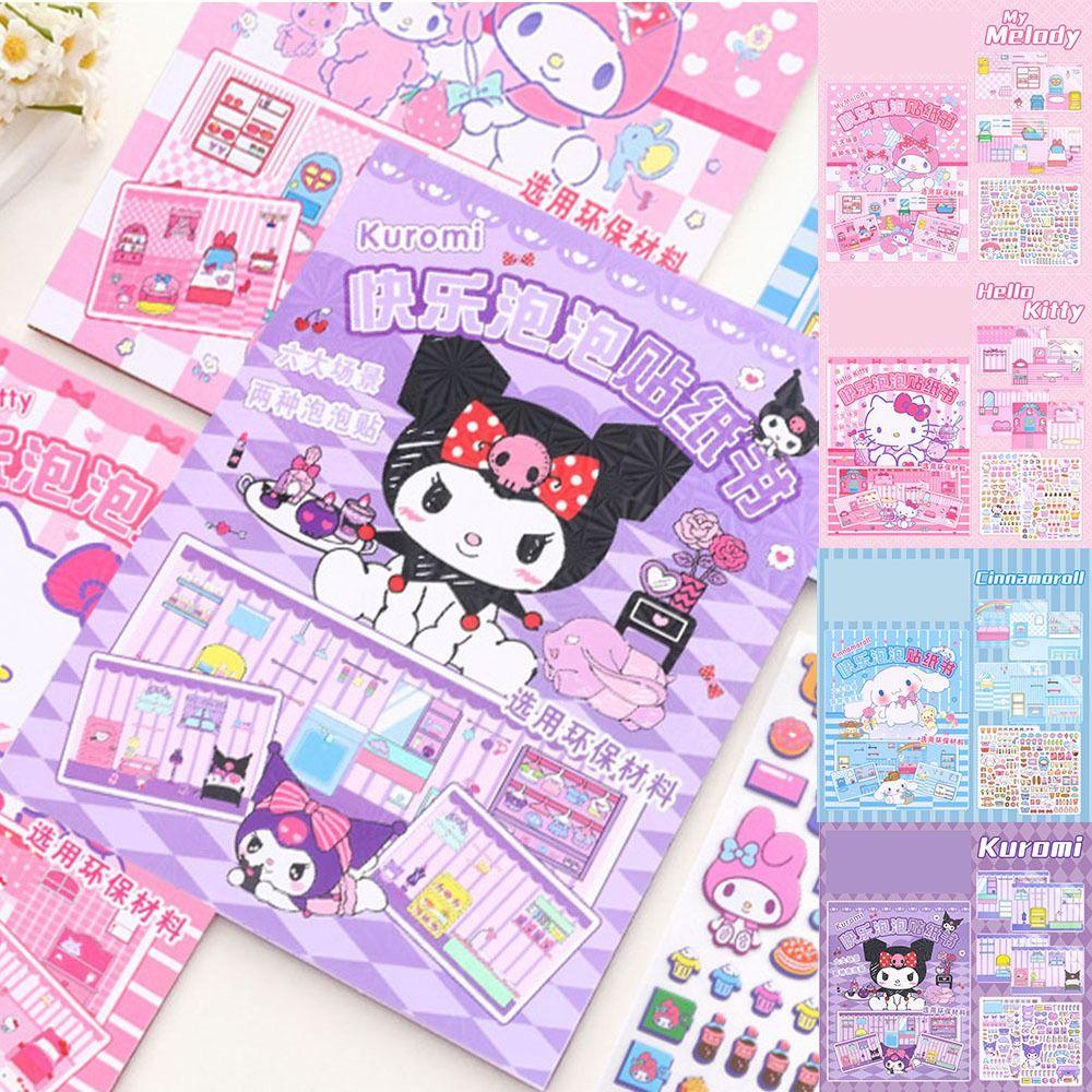 Nhãn Dán Hoạt Hình kuromi Bong Bóng montessori Sáng Tạo Cuốn Sách Cho Bé Gái