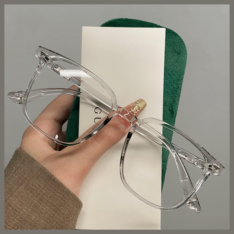 【-0°~-400°Mắt Kính Gọng Vuông Lớn Siêu Nhẹ Màu Đen Thời Trang Cho Nam Và Nữ