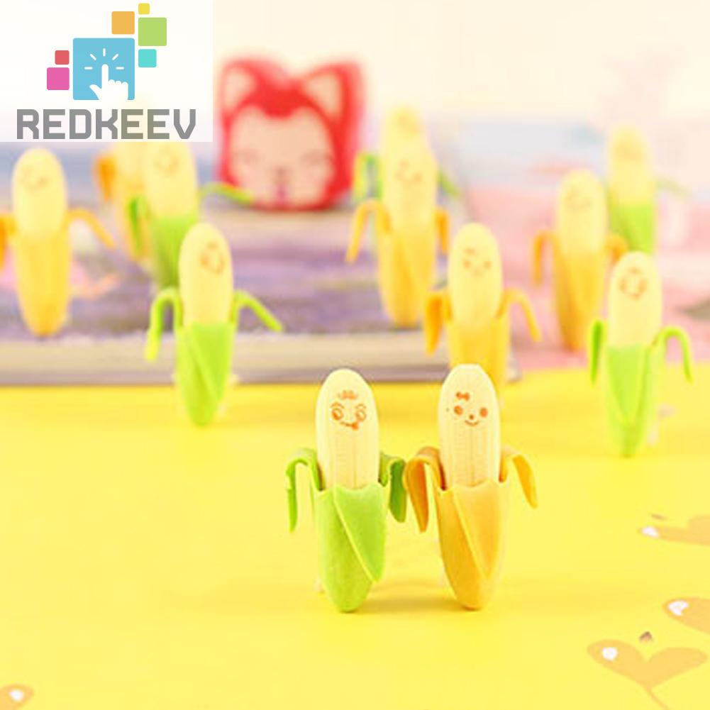 Bộ 2 Cục Tẩy Bút Chì Hình Trái Chuối Bằng Cao Su Dễ Thương