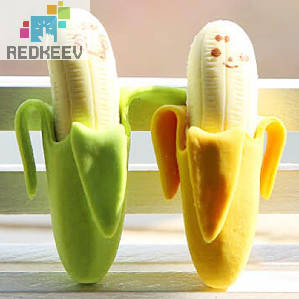 Bộ 2 Cục Tẩy Bút Chì Hình Trái Chuối Bằng Cao Su Dễ Thương