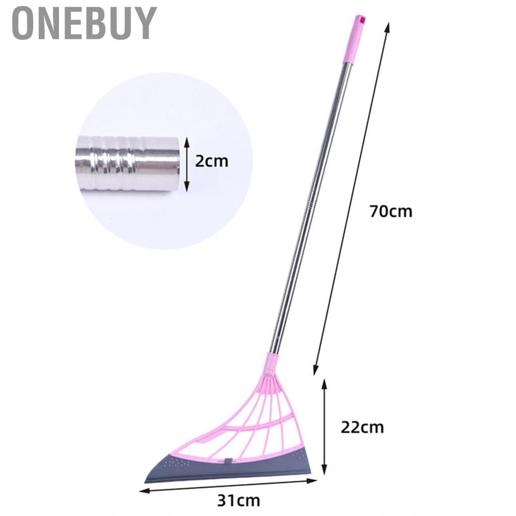 Onebuy Sweeper Broom Detachable Design Easy  Compact Silicone Wiping Squeegee for Floor