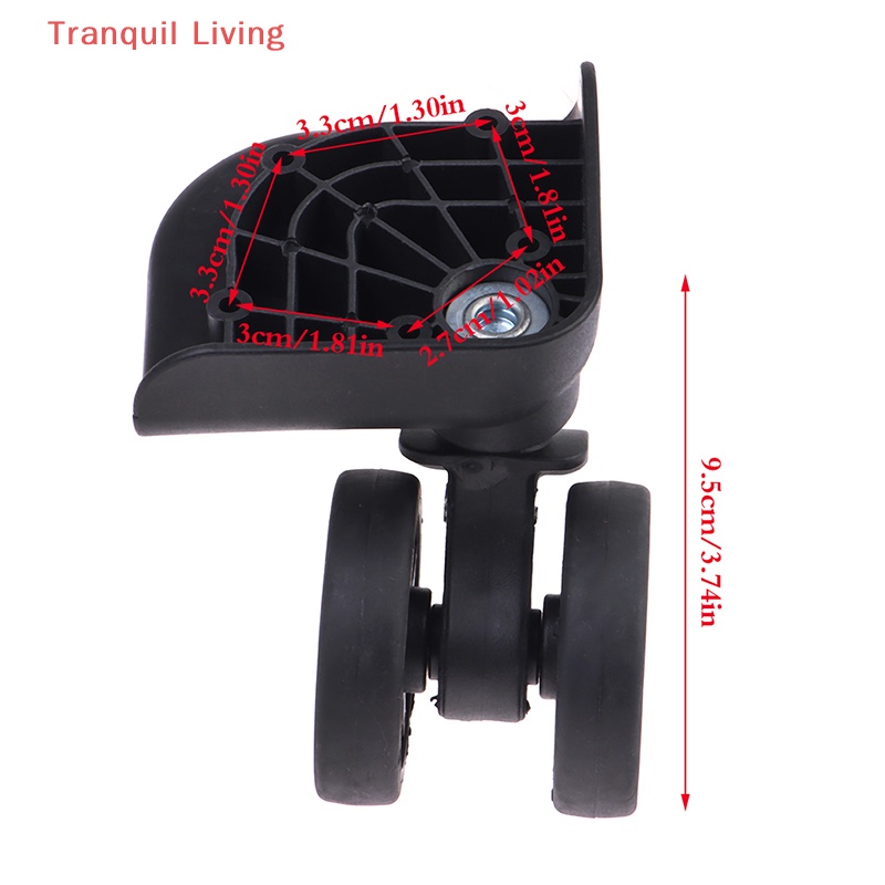 Bộ 2 Bánh Xe Thay Thế Cho Vali Hành Lý Có Thể Xoay 360 Độ