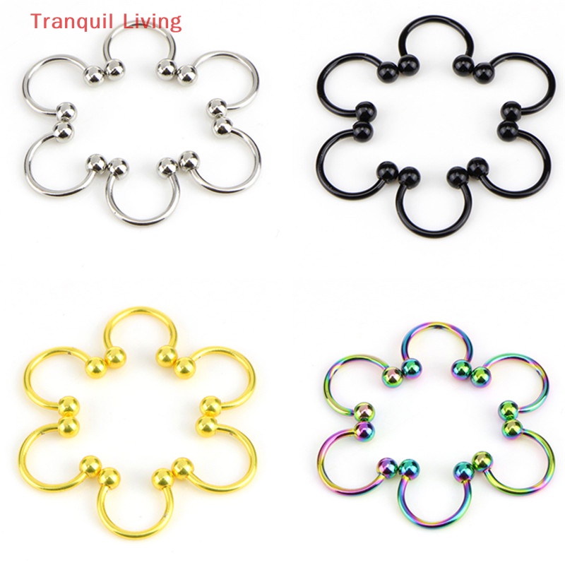 Set 10 Khuyên Mũi / Môi / Tai / Mũi Bằng Thép Không Gỉ