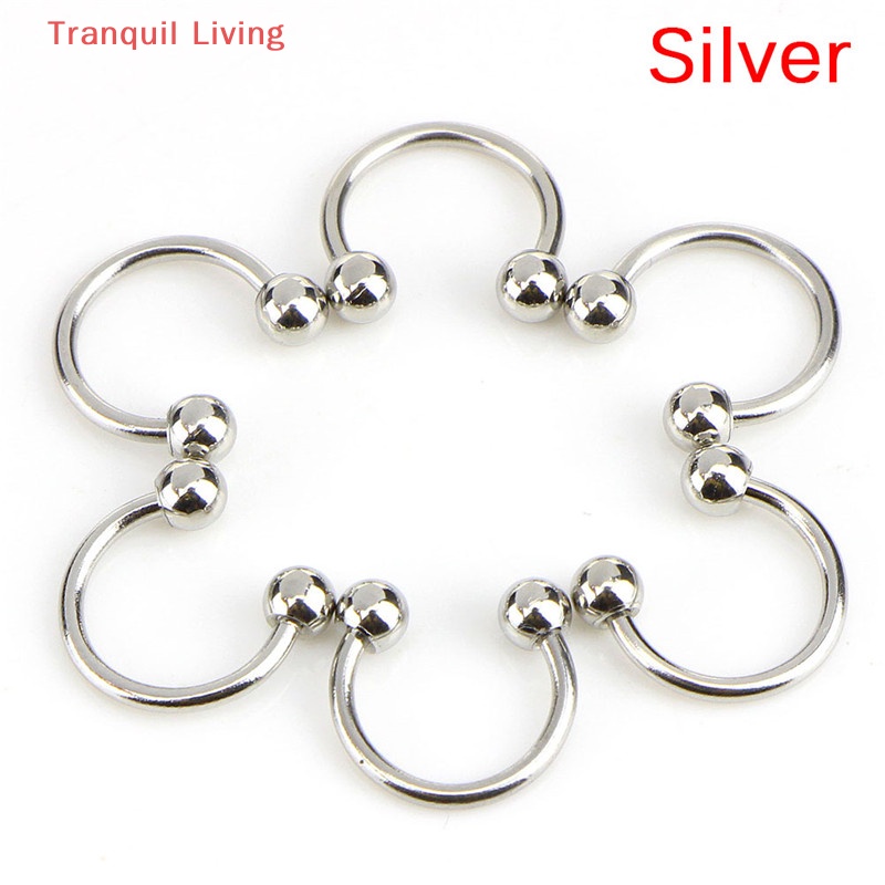 Set 10 Khuyên Mũi / Môi / Tai / Mũi Bằng Thép Không Gỉ