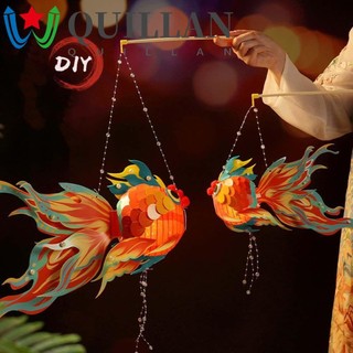 Quillan goldfish lantern, treo handmade mid-autumn glow lantern, cute glowing goldfish three-dimensional lantern festival