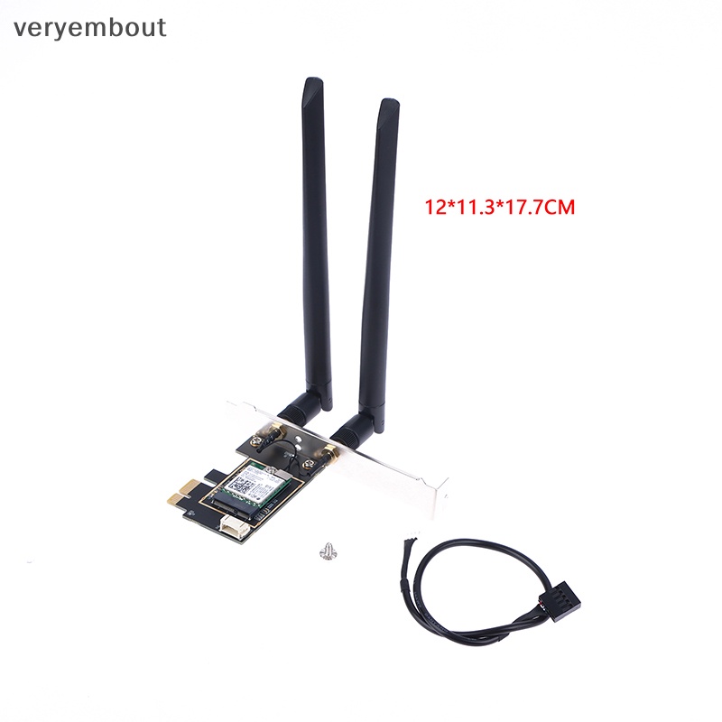Thẻ Mạng Hai Băng Tần Kép 2.4g / 5g intel 7260ac pci-e Cho Máy Tính Để Bàn 1200mbps bluetooth 4.0 wifi