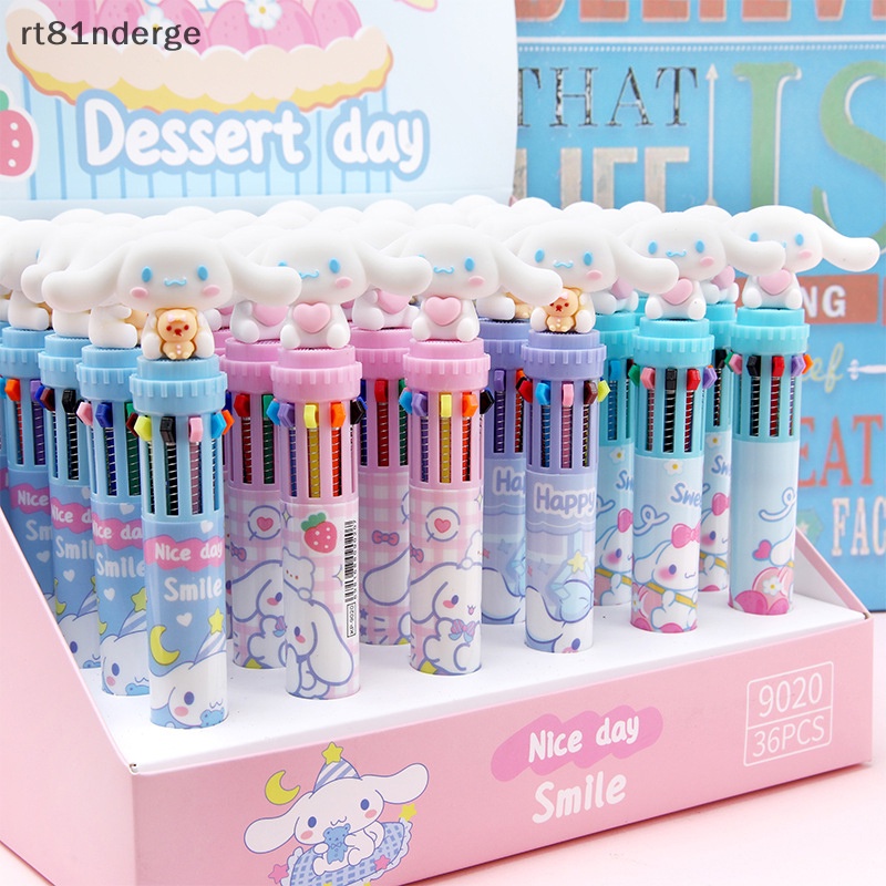 Ge kawaii Bút Bi 10 Màu Hình Chú Chó cinnamon Hoạt Hình Dễ Thương