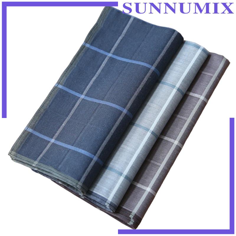 Bộ 3 Khăn Vuông Bỏ Túi 43x43cm Cho Nam